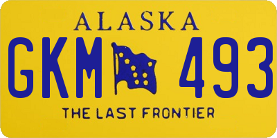 AK license plate GKM493