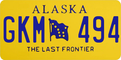 AK license plate GKM494