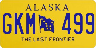 AK license plate GKM499