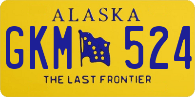 AK license plate GKM524