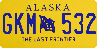 AK license plate GKM532