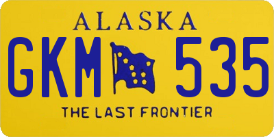 AK license plate GKM535