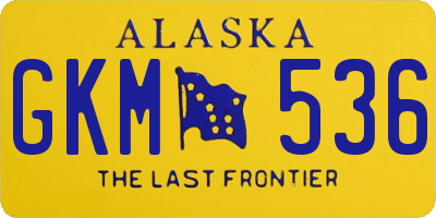 AK license plate GKM536