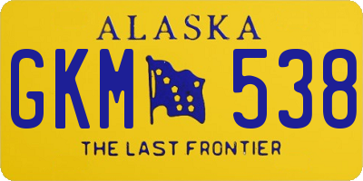 AK license plate GKM538