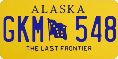 AK license plate GKM548