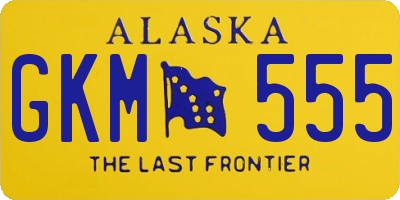 AK license plate GKM555