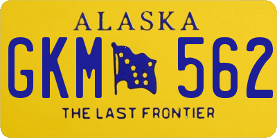 AK license plate GKM562
