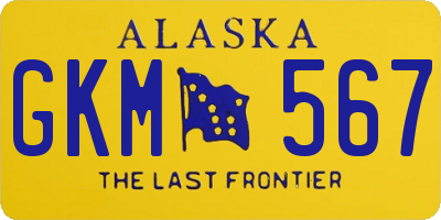 AK license plate GKM567