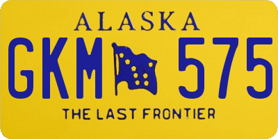 AK license plate GKM575