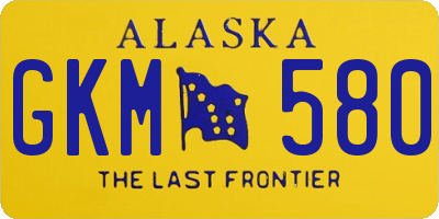 AK license plate GKM580