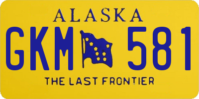 AK license plate GKM581