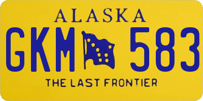 AK license plate GKM583