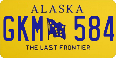 AK license plate GKM584