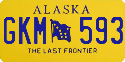 AK license plate GKM593