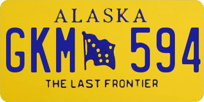 AK license plate GKM594