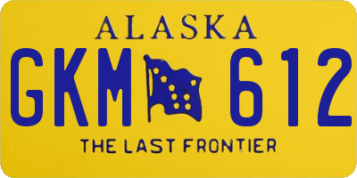 AK license plate GKM612