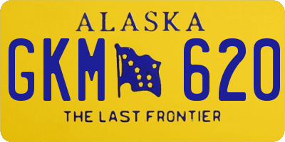 AK license plate GKM620