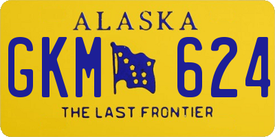 AK license plate GKM624