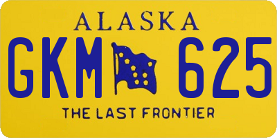 AK license plate GKM625