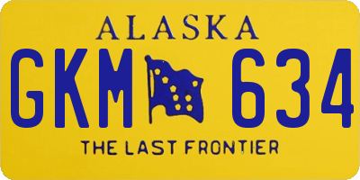 AK license plate GKM634