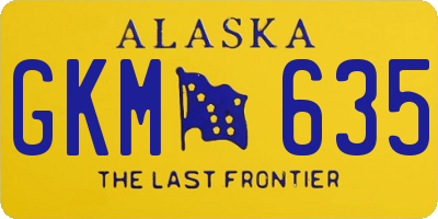 AK license plate GKM635