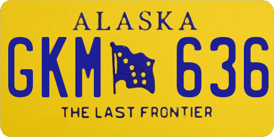 AK license plate GKM636