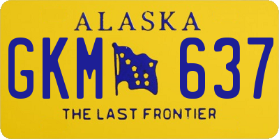 AK license plate GKM637