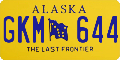 AK license plate GKM644