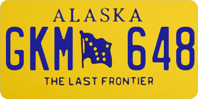 AK license plate GKM648