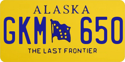 AK license plate GKM650
