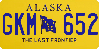 AK license plate GKM652