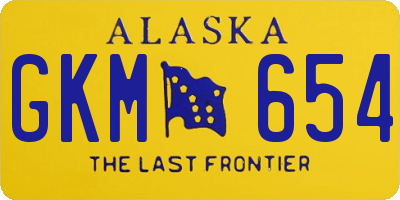 AK license plate GKM654