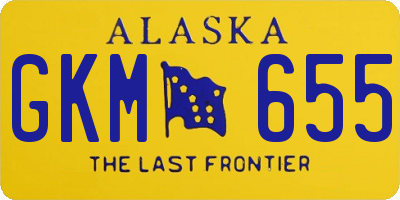 AK license plate GKM655