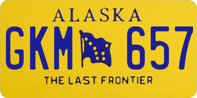 AK license plate GKM657