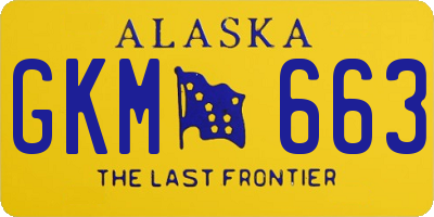 AK license plate GKM663
