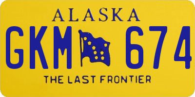 AK license plate GKM674