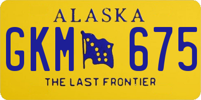 AK license plate GKM675