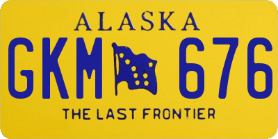 AK license plate GKM676