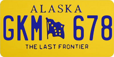 AK license plate GKM678