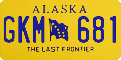 AK license plate GKM681