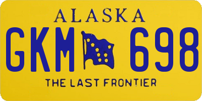 AK license plate GKM698