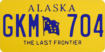 AK license plate GKM704