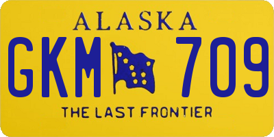 AK license plate GKM709