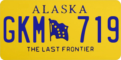 AK license plate GKM719