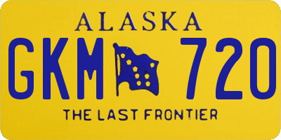 AK license plate GKM720
