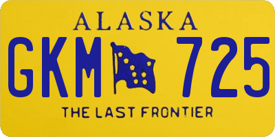 AK license plate GKM725