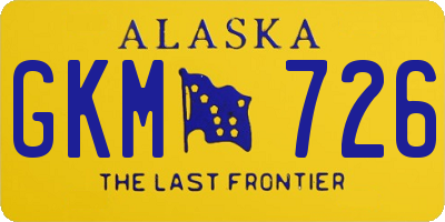AK license plate GKM726