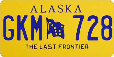 AK license plate GKM728