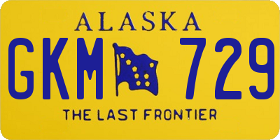 AK license plate GKM729