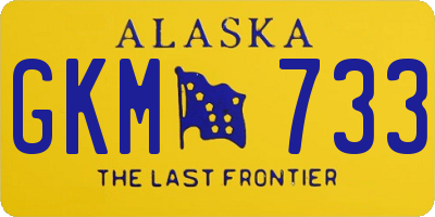 AK license plate GKM733